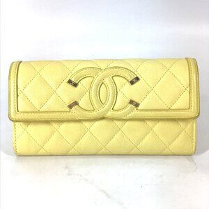 CHANEL Yellow Wallet